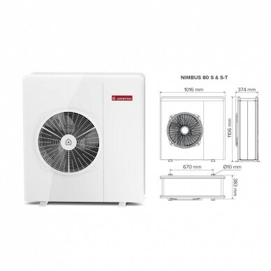 Ariston Nimbus Compact 80 S NET тепловой насос 11,74кВт 2 Ariston Nimbus Compact 80 S NET тепловой насос 11,74кВт 2