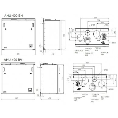 Ensy AHU-700BV/1 rekuperaator 840 m3/h. 1 Ensy AHU-700BV/1 rekuperaator 840 m3/h. 1