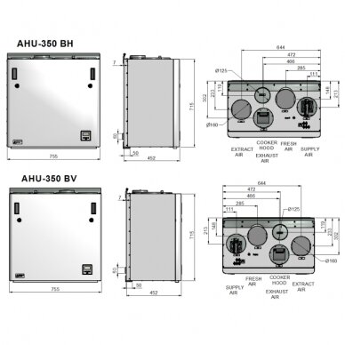 Ensy AHU-350BV/BH рекуператор 400 м3/ч. 1 Ensy AHU-350BV/BH рекуператор 400 м3/ч. 1