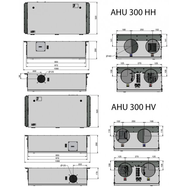 Ensy AHU-300HH rekuperaator 265 m3/h. 1 Ensy AHU-300HH rekuperaator 265 m3/h. 1