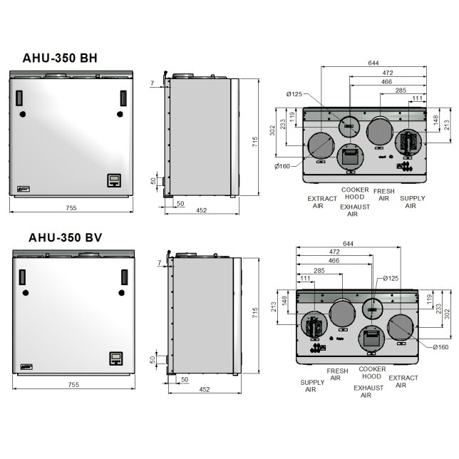 Ensy AHU-350BV/BH рекуператор 400 м3/ч. 1 Ensy AHU-350BV/BH рекуператор 400 м3/ч. 1