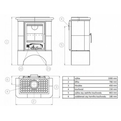 ABX BAVARIA K BORDO 6 ahi, keraamilise viimistlusega, 9 kW 1 ABX BAVARIA K BORDO 6 ahi, keraamilise viimistlusega, 9 kW 1