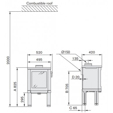 Печь NIBE Contura 51 1 Печь NIBE Contura 51 1