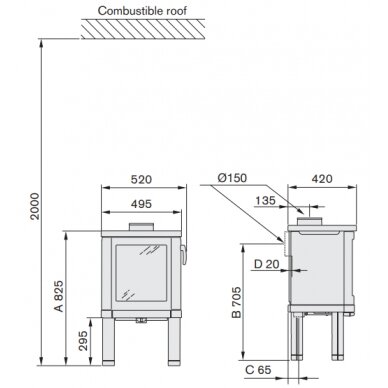 Печь NIBE Contura 52 1 Печь NIBE Contura 52 1