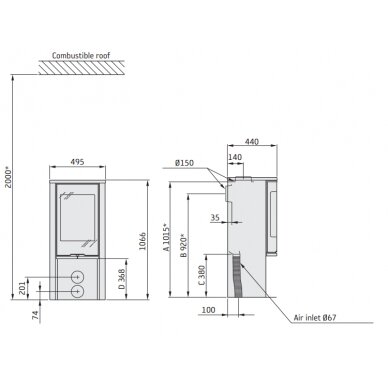 Печь NIBE Contura C510G 2 Печь NIBE Contura C510G 2