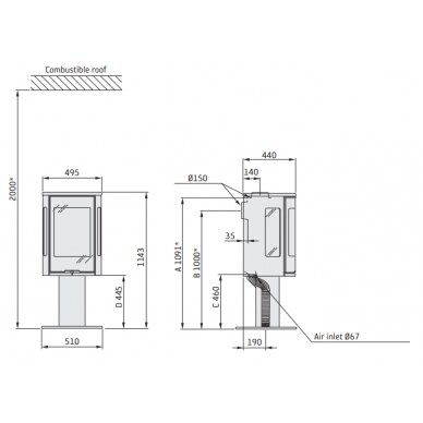 Печь NIBE Contura 586 3 Печь NIBE Contura 586 3