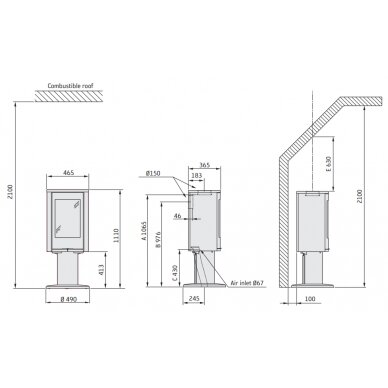 NIBE Contura C870G Style, 5kW 2 NIBE Contura C870G Style, 5kW 2