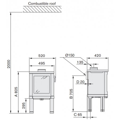 Печь NIBE Contura 51 1 Печь NIBE Contura 51 1