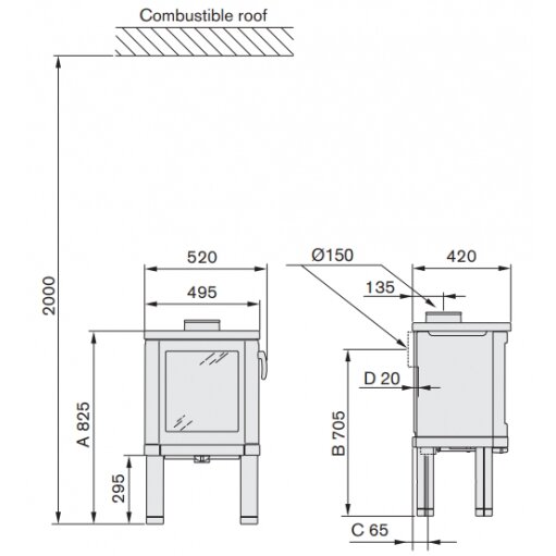 Печь NIBE Contura 52 1 Печь NIBE Contura 52 1