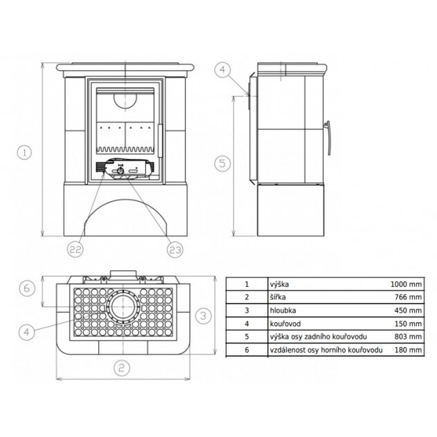 ABX BAVARIA K BORDO 6 ahi, keraamilise viimistlusega, 9 kW 1 ABX BAVARIA K BORDO 6 ahi, keraamilise viimistlusega, 9 kW 1