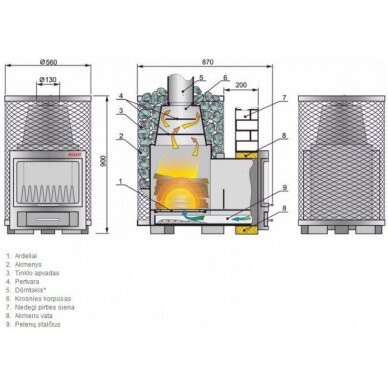 Банная печь на дровах Kalvis PR5-1 4 Банная печь на дровах Kalvis PR5-1 4