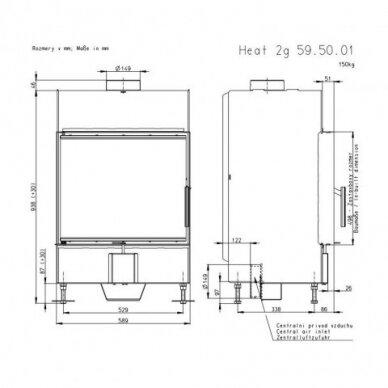 Terasest kaminasüdamik Romotop KV HEAT H2N01, 10 kW 1 Terasest kaminasüdamik Romotop KV HEAT H2N01, 10 kW 1