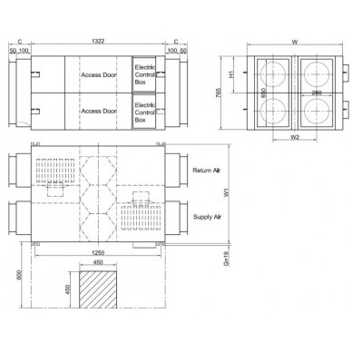 Rekuperaator HOLTOP ECO-SMART XHBQ-D5 1 Rekuperaator HOLTOP ECO-SMART XHBQ-D5 1