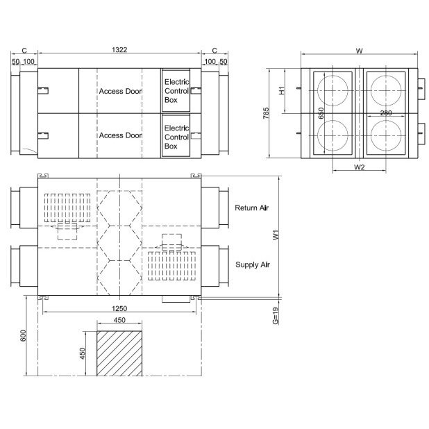 Rekuperaator HOLTOP ECO-SMART XHBQ-D5 1 Rekuperaator HOLTOP ECO-SMART XHBQ-D5 1