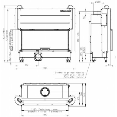 Romotop KV HEAT H3LG01 подъемные дверки, 11кВт 1