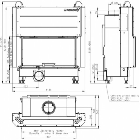 Romotop KV HEAT H3LF04 tõstetava uksega, 9 kW 1
