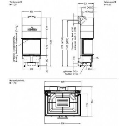 Spartherm Arte 3RL-60h-4S с подъемными дверками, 9,8кВт 2 Spartherm Arte 3RL-60h-4S с подъемными дверками, 9,8кВт 2