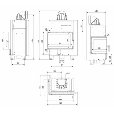 Kaminasüdamik Kratki MBM/P/BS, 10 kW 6