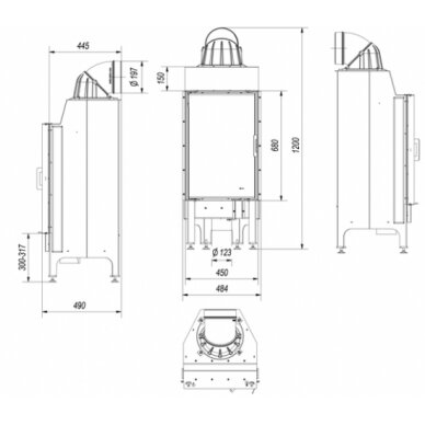 Kaminasüdamik Kratki Nadia 9 kW 1