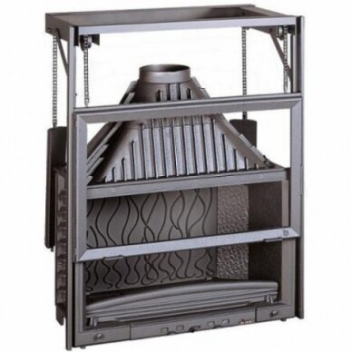 Kamin INVICTA 900, tõstetava klaasiga, 18 kW