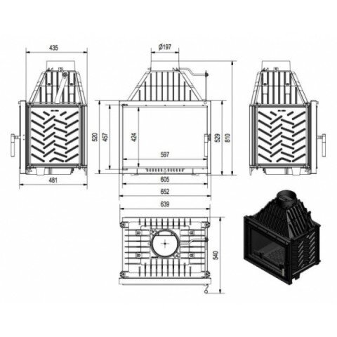 Kaminasüdamik Kratki Zuzia 16 kW DECO 1 Kaminasüdamik Kratki Zuzia 16 kW DECO 1