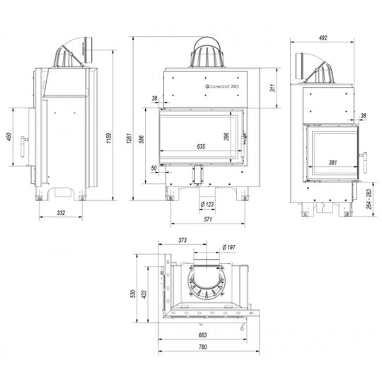 Kaminasüdamik Kratki MBM/P/BS, 10 kW 6 Kaminasüdamik Kratki MBM/P/BS, 10 kW 6